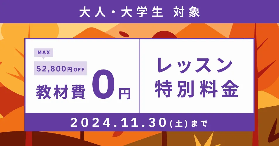 ベルリッツキャンペーン24年11月30日まで